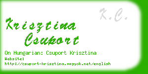 krisztina csuport business card